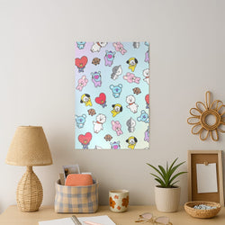 BT21 Collage - K Pop Art Print