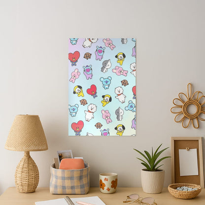 BT21 Collage - K Pop Art Print