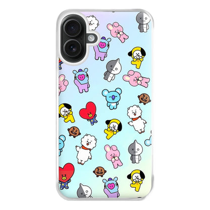 BT21 Collage - K Pop Phone Case for iPhone 16 Plus