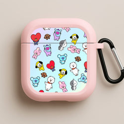 BT21 Collage - K Pop Pink AirPods Case