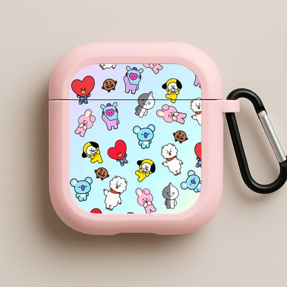 BT21 Collage - K Pop Pink AirPods Case