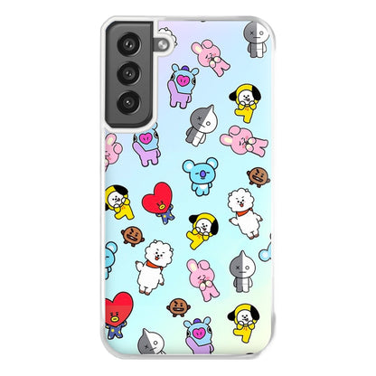 BT21 Collage - K Pop Phone Case for Galaxy S21FE