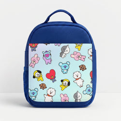 BT21 Collage - K Pop Lunchbox - Blue