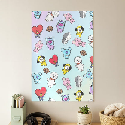 BT21 Collage - K Pop Poster