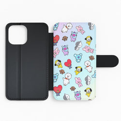 BT21 Collage - K Pop Flip Wallet Phone Case