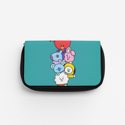 Green BT21 - RJ, Mang, Koya, Chimmy, Cooky, Shooky, Tata - K Pop Pencil Case