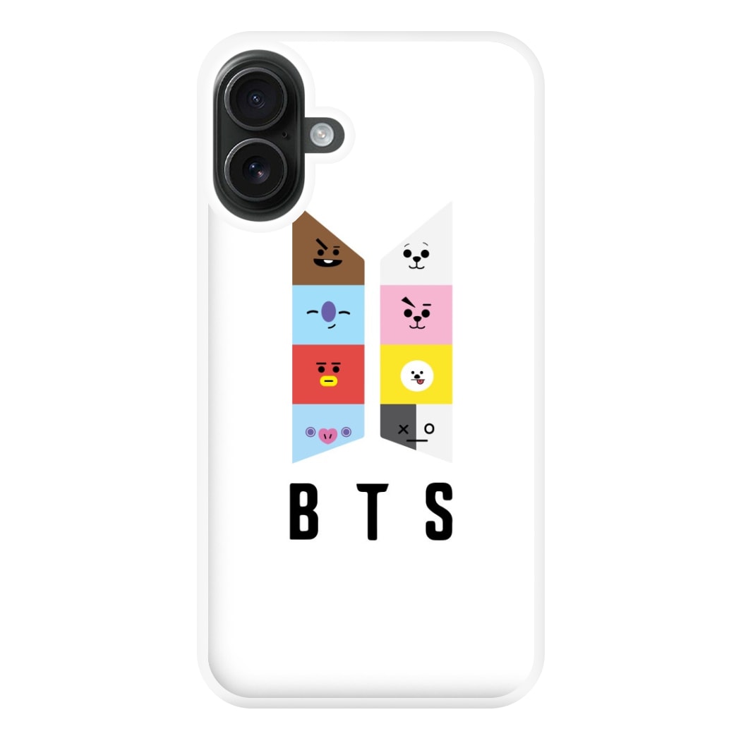 BT21 K-Pop Band Logo Phone Case for iPhone 16 Plus