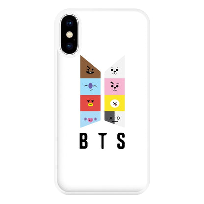 BT21 K-Pop Band Logo Phone Case for iPhone XS Max