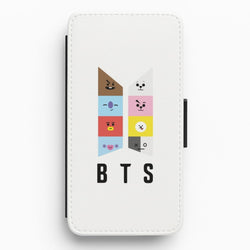 BT21 K-Pop Band Logo Flip / Wallet Phone Case