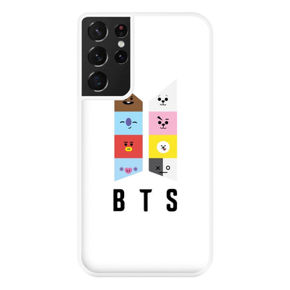 BT21 K-Pop Band Logo Phone Case for Galaxy S21 Ultra