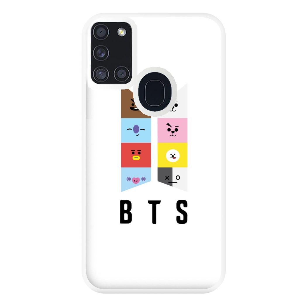 BT21 K-Pop Band Logo Phone Case for Galaxy A21s