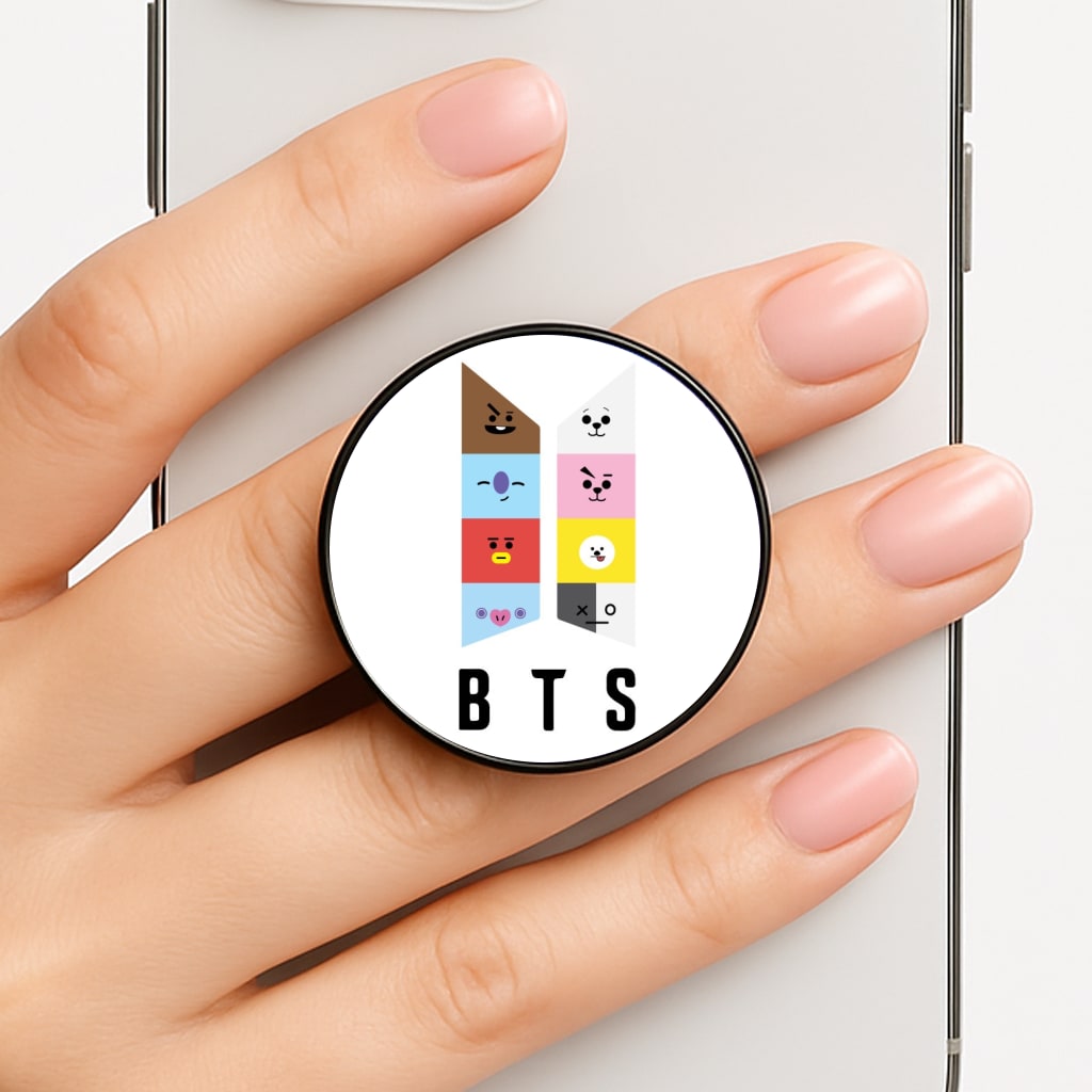 BT21 K-Pop Band Logo Phone Grip