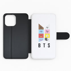 BT21 K-Pop Band Logo Flip Phone Case