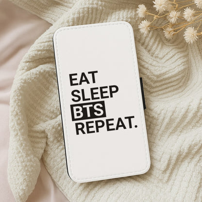 Eat, Sleep, BTS, Repeat Wallet Phone Case