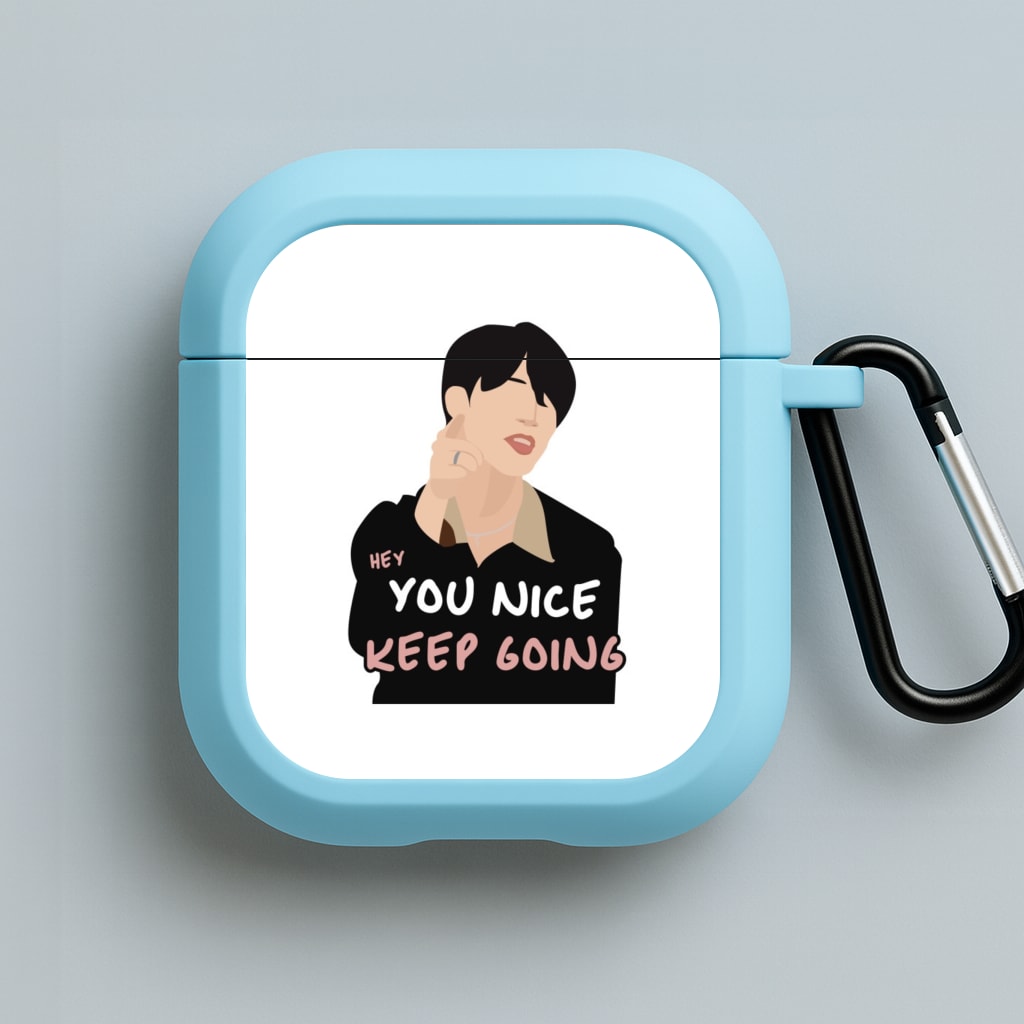 You Nice Keep Going - K Pop Blue AirPods Case