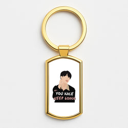 You Nice Keep Going - K Pop Gold Keyring
