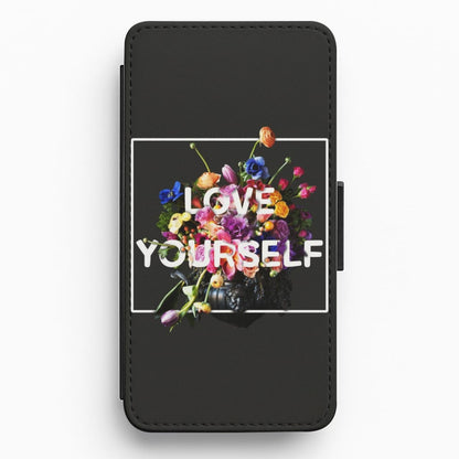 Floral Love Yourself - K Pop Flip / Wallet Phone Case