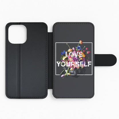 Floral Love Yourself - K Pop Flip Phone Case