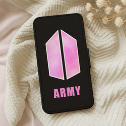 BTS Army Pink - K Pop Wallet Phone Case