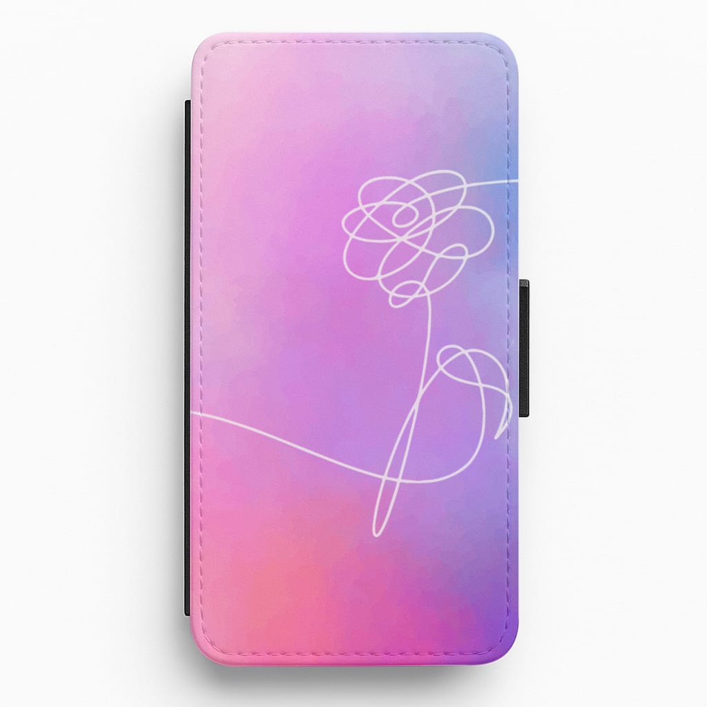 BTS Flower Pattern - K Pop Flip / Wallet Phone Case
