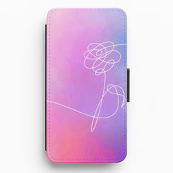 BTS Flower Pattern - K Pop Flip / Wallet Phone Case