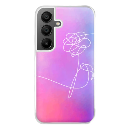 BTS Flower Pattern - K Pop Phone Case for Galaxy A55