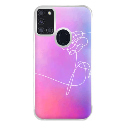 BTS Flower Pattern - K Pop Phone Case for Galaxy A21s