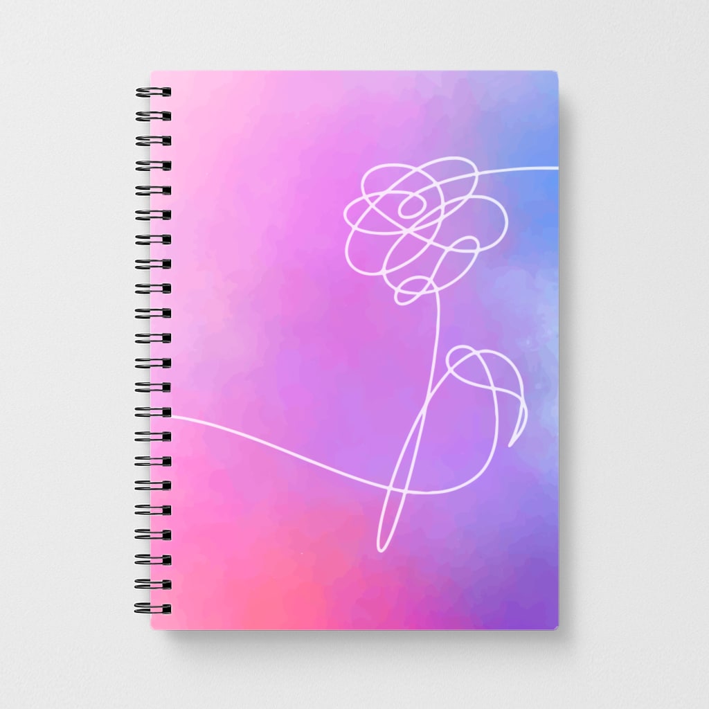 BTS Flower Pattern - K Pop Notebook