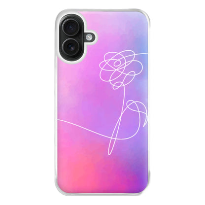 BTS Flower Pattern - K Pop Phone Case for iPhone 16 Plus