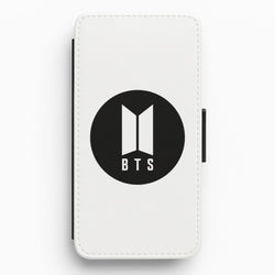 BTS logo Black - K Pop Flip / Wallet Phone Case