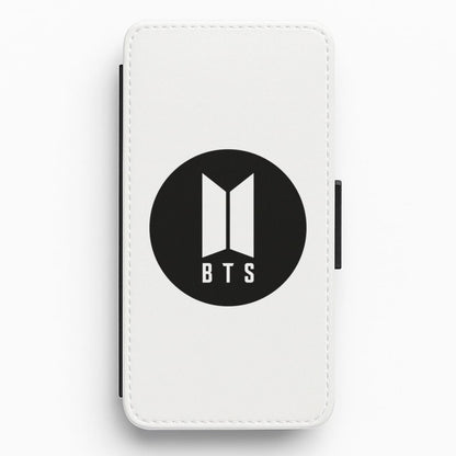 BTS logo Black - K Pop Flip / Wallet Phone Case