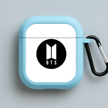 BTS logo Black - K Pop Blue AirPods Case