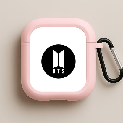 BTS logo Black - K Pop Pink AirPods Case