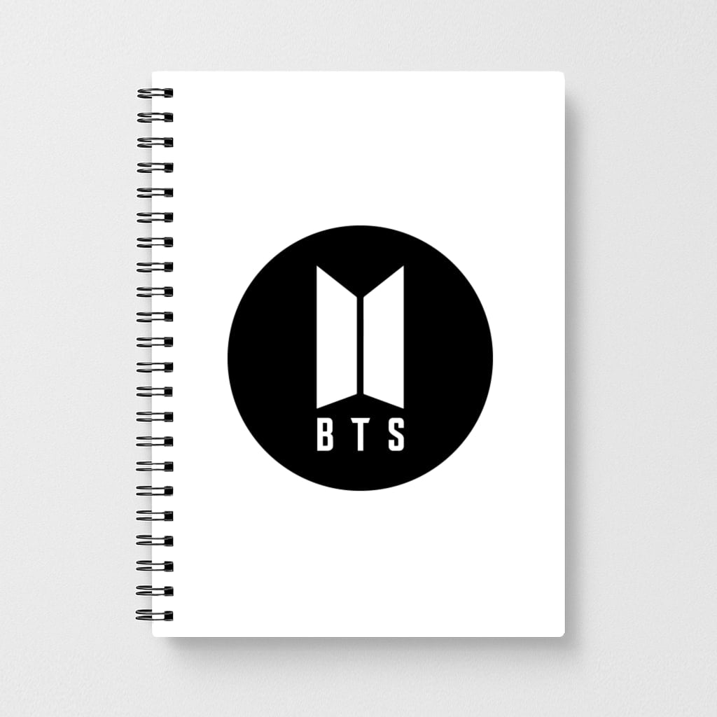 BTS logo Black - K Pop Notebook