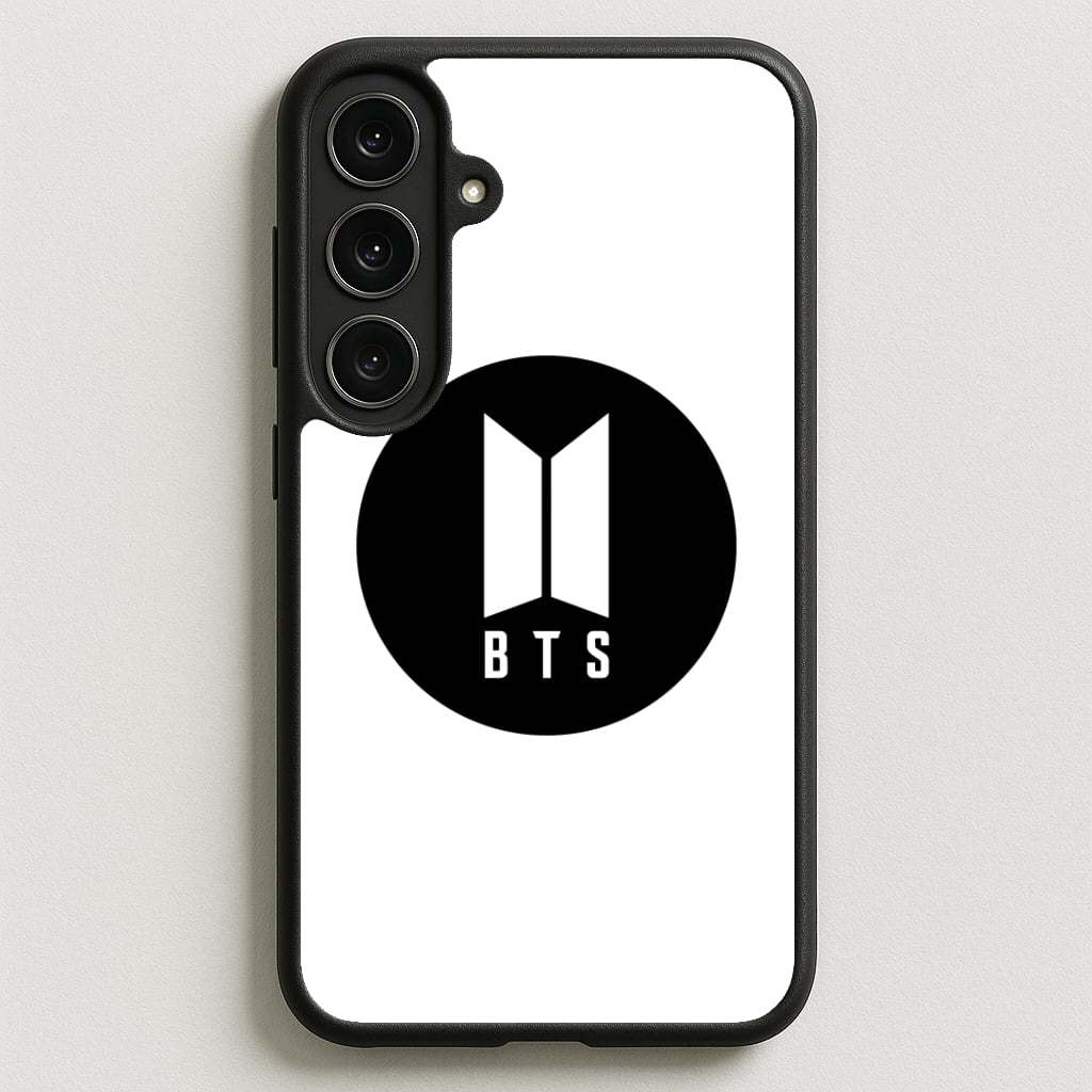 BTS logo Black - K Pop Phone Case for Galaxy S25FE