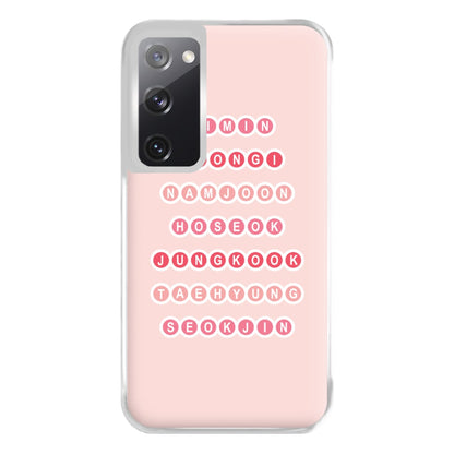 Members Of BTS - K Pop Phone Case for Galaxy S20FE