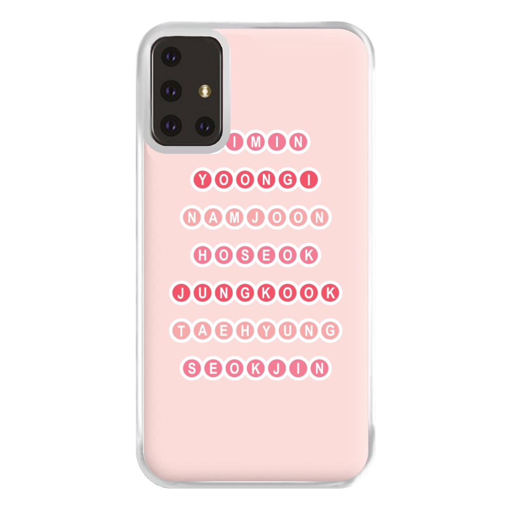 Members Of BTS - K Pop Phone Case for Galaxy A71