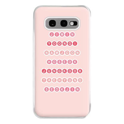 Members Of BTS - K Pop Phone Case for Galaxy S10e