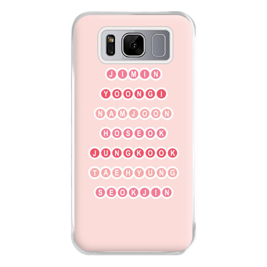 Members Of BTS - K Pop Phone Case for Galaxy S8 Plus