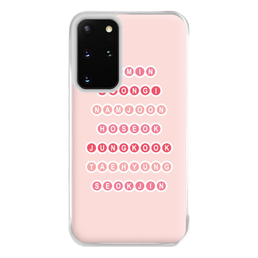 Members Of BTS - K Pop Phone Case for Galaxy S20 Plus