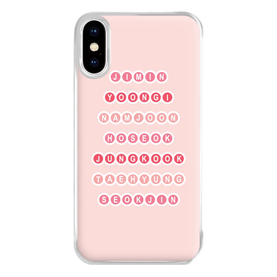 Members Of BTS - K Pop Phone Case for iPhone XS Max