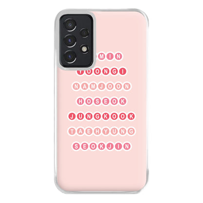 Members Of BTS - K Pop Phone Case for Galaxy A52 / A52s