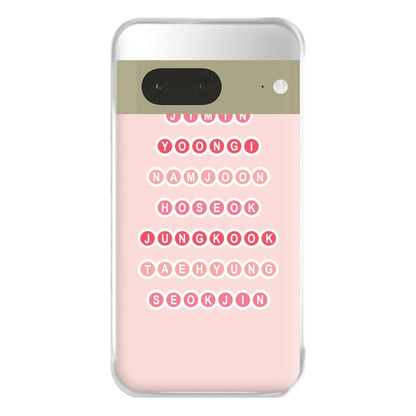 Members Of BTS - K Pop Phone Case for Google Pixel 7a