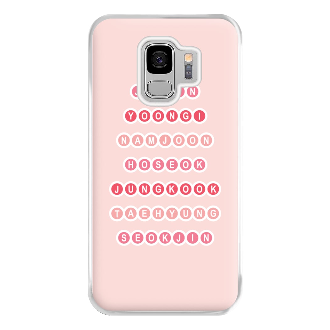 Members Of BTS - K Pop Phone Case for Galaxy S9 Plus