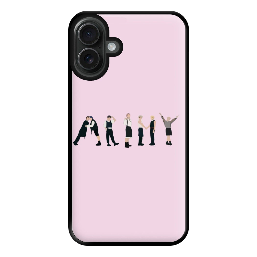 K-Pop Band Army Members Phone Case for iPhone 16 Plus