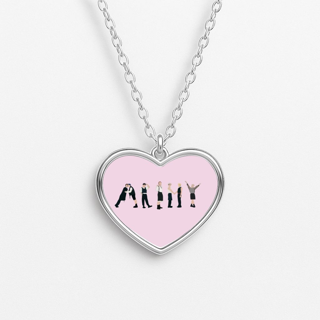 K-Pop Band Army Members Heart Necklace