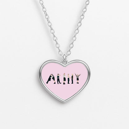 K-Pop Band Army Members Heart Necklace