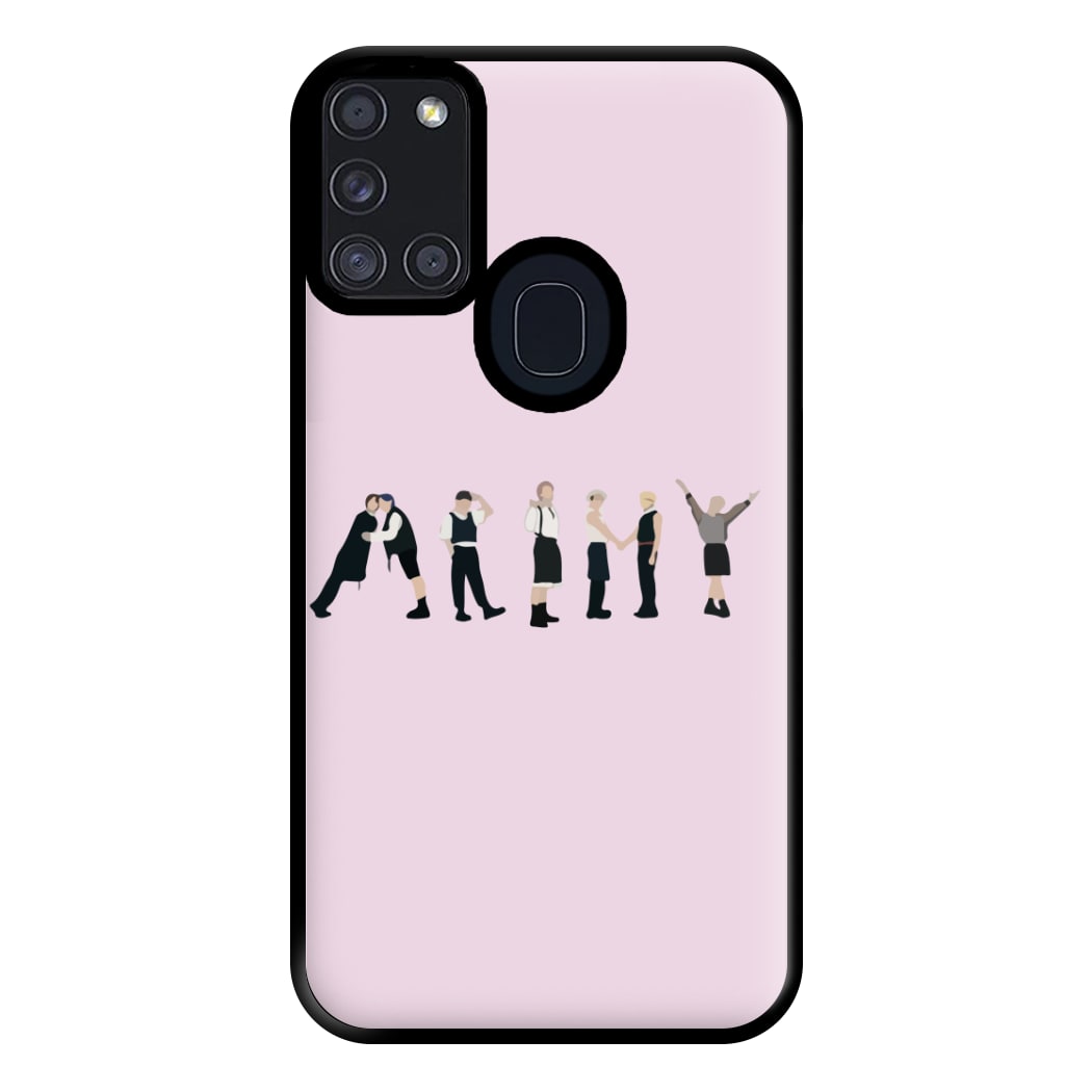 K-Pop Band Army Members Phone Case for Galaxy A21s