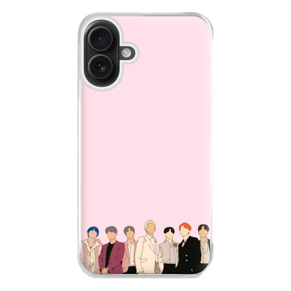 Faceless K-Pop Band Band Phone Case for iPhone 16 Plus