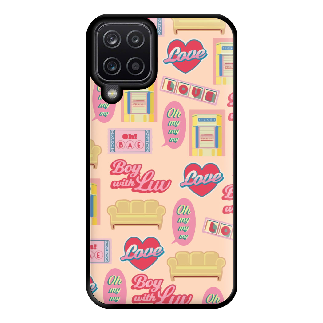 K-Pop Band Icon Pattern Phone Case for Galaxy A12